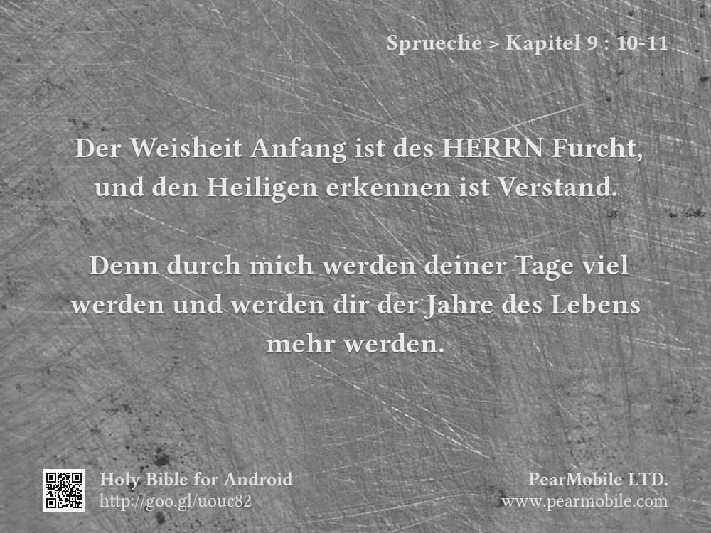 Sprueche, Kapitel 9:10-11